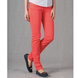 Boden Coral Sunset Cropped Soho Skinny Jeans Sz 6P